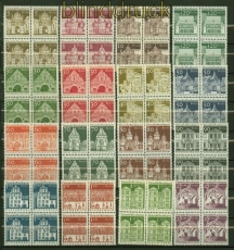Berlin Mi # 270/85 4er-Blcke Groe Bauwerke postfrisch (41767)