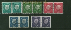 Berlin Mi # 182/86 Heuss Medaillon waagerechte Paare gestempelt (41753)