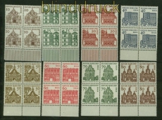 Berlin Mi # 242/49 4er-Blcke Kleine Bauwerke postfrisch (41760)