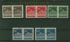 Berlin Mi # 286/90 Brandenburger Tor waagerechte Paare gestempelt (34983)