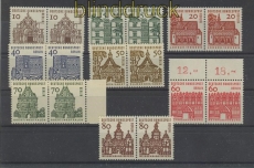 Berlin Mi # 242/49 Kleine Bauwerke waagerechte Paare postfrisch (24026)