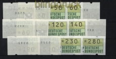 Bund ATM 1981 Mi # 1 Versandstellensatz 1 postfrisch teilweise mit Nummern (28229)