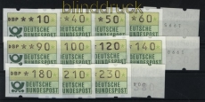 Bund ATM 1981 Mi # 1 Versandstellensatz 1 postfrisch teilweise mit Nummern (28237)