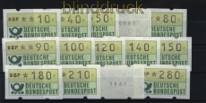 Bund ATM 1981 Mi # 1 Versandstellensatz 1 postfrisch teilweise mit Nummern (28240)