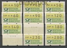 Bund ATM 1981 Mi # 1 Versandstellensatz 1 postfrisch teilweise mit Nummer (20001)