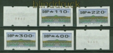Bund ATM 1993 Mi # 2 Type 2.1 Versandstellensatz 4 postfrisch teilw. mit Nummern (40109)