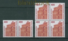 Bund Mi # 1562 postfrisch Sehenswrdigkeiten waagerechtes Paar und 4er-Block (27483)