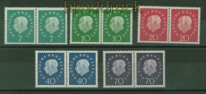 Bund Mi #  302/06 postfrisch Heuss III als waagerechte Paare (40072)