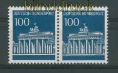 Bund Mi #  510 postfrisch 100 Pfg. Brandenburger Tor waagerechtes Paar (26647)