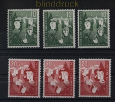 Bund Mi #  153/54 3 x postfrisch Bundesjugendplan (33449)