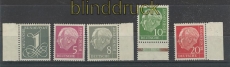 Bund Mi # 179 Y/285 Y Heuss liegendes Wasserzeichen postfrisch (21436)
