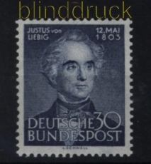 Bund Mi #  166 postfrisch Justus von Liebig (31658)