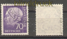 Bund Mi #  263 z gestempelt 70 Pfg. Heuss II Wz. 5 z geprft Schlegel BPP(09318)