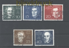 Bund Mi #  315/19 gestempelt Einzelmarken Beethovenblock (30444)