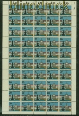 Bund Mi #  420 postfrisch im kplt. Bogen mit 420 I und 420 II (41352)