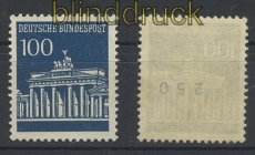 Bund Mi #  510 R postfrisch 100 Pfg. Brandenburg mit Nummer (23526)
