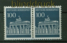 Bund Mi #  510 postfrisch 100 Pfg. Brandenburger Tor waagerechtes Paar (41552)