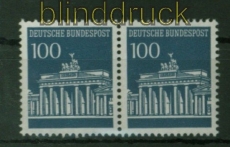 Bund Mi #  510 postfrisch 100 Pfg. Brandenburger Tor waagerechtes Paar (41553)