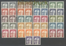 Bund Mi #  635/732 postfrisch Heinemann komplett als waagerechte Paare (42801)