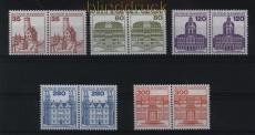Bund Mi # 1139/43 postfrisch Burgen & Schlsser waagerechte Paare (28176)