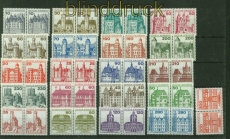 Bund Mi #  913/1143 postfrisch Burgen & Schlsser komplett waagerechte Paare (40067)