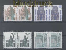 Bund Mi # 1339/42 postfrisch Sehenswrdigkeiten waagerechte Paare (42942)