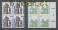 Bund Mi # 1406/07 postfrisch Sehenswrdigkeiten 4er-Blcke (42820)