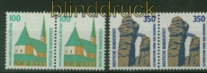 Bund Mi # 1406/07 postfrisch Sehensw�rdigkeiten waagerechte Paare (40524)