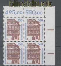 Bund Mi # 1746 postfrisch Sehenswrdigkeiten 4er-Block Eckrand oben rechts (42961)