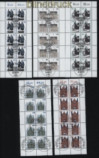 Bund Mi # 1934/38 A gestempelt Sehenswrdigkeiten komplette 10er-Bgen (33471)