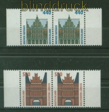 Bund Mi # 1937 und 1938 postfrisch Sehenswrdigkeiten waagerechte Paare (34161)