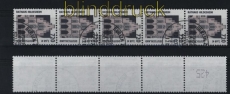 Bund Mi # 2197 R gestempelt Sehenswrdigkeiten 5er-Streifen mit Nummer (28214)
