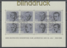 Bund Mi # Block 3 Sonderstempel Berlin Widerstandskmpferblock (43446)