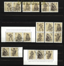 DDR Zusammendrucke Mi # 2347/52 gestempelt WZd 382 - SZd 159 Zeichnungen (33186)