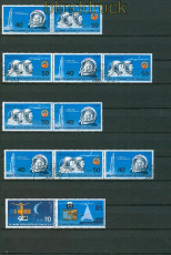 DDR Zusammendrucke Mi # 3005/08 gestempelt WZd 668 - SZd 321 Weltraumflug (25308)