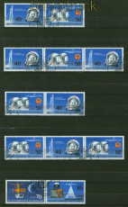DDR Zusammendrucke Mi # 3005/08 Sonderstempel WZd 668 - SZd 321 Weltraumflug (40122)