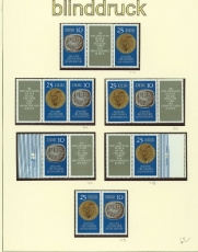 DDR Zusammendrucke Mi # 1592/93 postfrisch WZd 227/232 Kulturbund (34405)