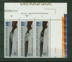 DDR Zusammendrucke Mi # 2376/81 postfrisch SZd 175 DV L Druckvermerk mit Leerfeld Jagdwaffen (34527)