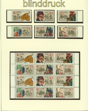 DDR Zusammendrucke Mi # 2716/21 postfrisch WZd 534 - SZd 254 Volksbruche (34353)