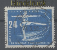 DDR Mi #  247 I gestempelt mit Plattenfehler Wintersportmeisterschaft  (43444)