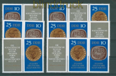 DDR Zusammendrucke Mi # 1592/93 postfrisch WZd 227/232 Kulturbund (26385)