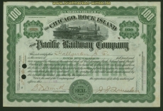 USA Aktie Chicago Rock Islands Pacific Railroad Companie 1916 Expertise (41354)