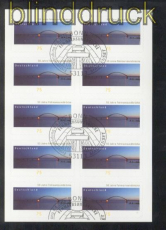 Bund Mi # 3003 Folienblatt # 29 Fehmarnsundbrcke Ersttagssonderstempel (44636)