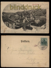 Buchholz in Sachsen sw-AK Totalansicht 1902 (d5736)