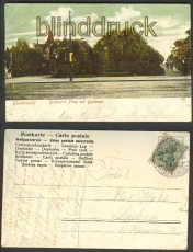 Berlin farb-AK Grunewald Bismarckplatz mit Denkmal (d4228)