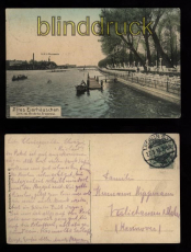 Treptow farb-AK altes Eierhuschen mit B.R.V. Allemannia 1910 (d5613)