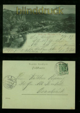 MNSTER am Stein sw-AK Gruss aus ..... Mondscheinkarte 1897 (d6803)