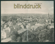 Neuwied am Rhenm sw-Klapp-Karte Panorama-Karte 1909 (d4942)