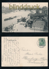 DRESDEN sw-AK Blick von der kath. Hofkirche 1907 (d7260)