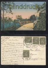 MITTWEIDA farb-AK Neue Schwanenteich Anlagen 1921 (d7020)